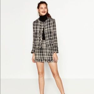 Zara plaid mini skirt